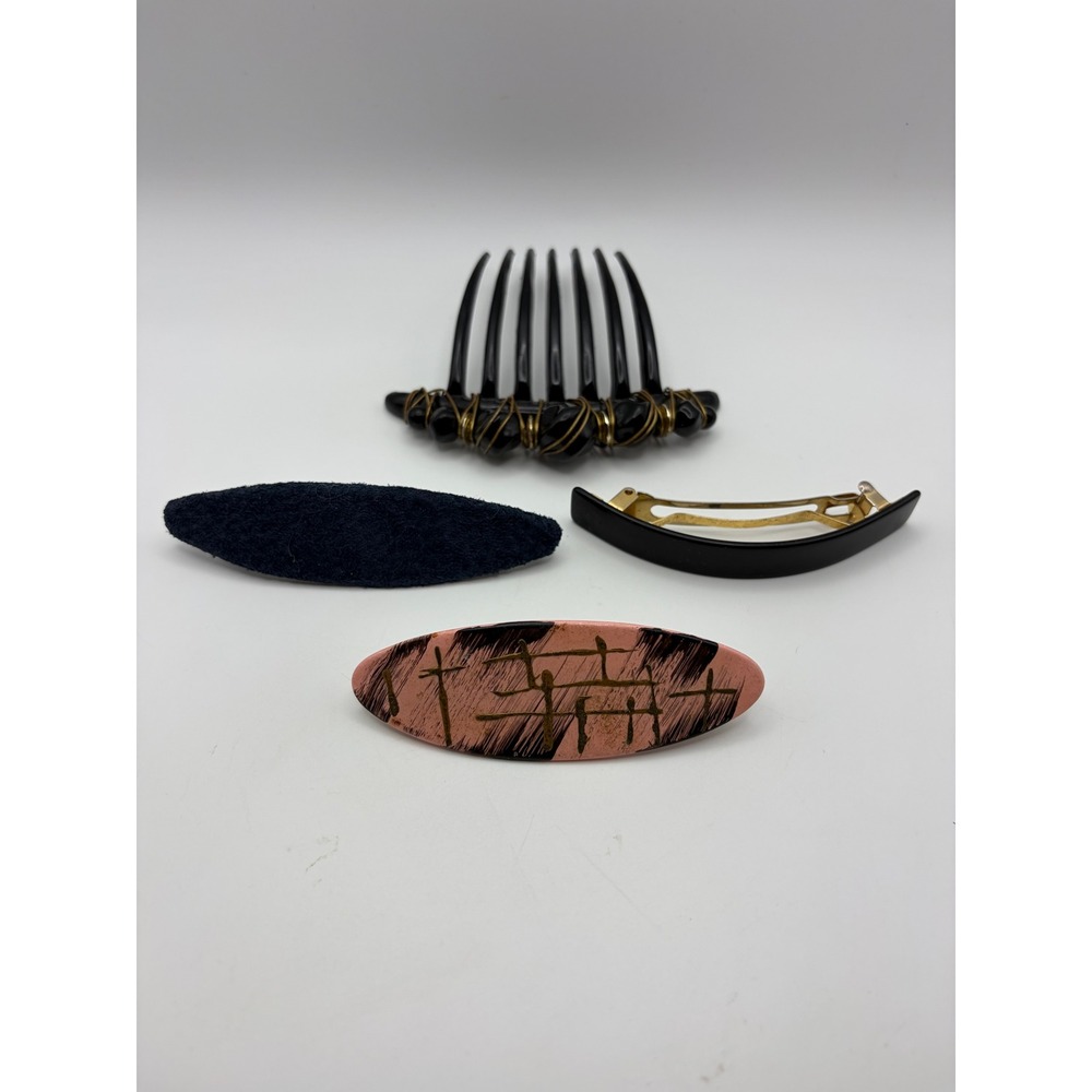 lot of vintage 1980's hair clips, french and Colette Malouf style